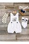Space Concept Astronaut Figure Boy 1 Year Old 2 Year Old Birthday Jumpsuit Bow Tie Socks Set - 2
