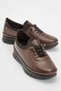 4 Point Orthobetic Women's Rubber Detailed Skin Faux Leather Mother Four Seasons Casual Shoes Stretch Brown