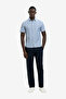 Short Sleeve Cotton Blue Striped Shirt - 2