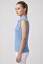Women Sportwear Fit jersey Sleeveless Golf Top, Blue - 3