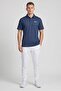 Men Sportswear Fit Short Sleeve Playoff Golf Polo Shirt, Navy - 3
