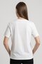 Women Crew Neck Short Sleeve Embroidered T-Shirt, White - 4