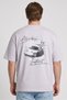 Zoox Men Crew Neck Graphic Print Short Sleeve T-Shirt, Grey - 4