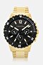 Men 25200116 Stainless Steel Analog Watch 44 mm, Gold