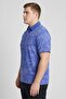Men Loose Fit Short Sleeves Camouflage Golf Polo Shirt, Blue - 3