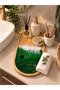 Set of 6 Handmade Epoxy Bamboo Coffee Serving Trays Oval Serving Tray 23X13 cm - 2