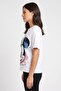 Women Crew Neck Short Sleeve Graphic Print T-Shirt, White - 3