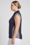 FJ Women Sportswear Fit Cap Sleeve Golf Polo Shirt, Navy - 3