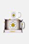 2 Pcs Ceramic Sunflower Mug, White