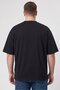 Strt Men Crew Neck Short Sleeve Plain T-Shirt, Black - 4