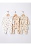 3-Piece Baby Romper Set, Teddy Bear, Penguin, Turtle Patterned Cotton Snap-On Newborn Romper