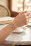 Pink Star Model Gold Color Zircon Stone Brass Bracelet Bezoss - 2