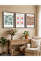 Flower Market 3 Piece Wooden Framed Painting Act