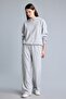 Straight Fit Embroidered Wide Leg Sweatpants with Elastic Waist I3344Ax26Wn - 2