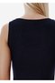 Fine Knit Navy Blue Rip Knitwear Top - 4