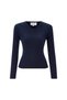 Fine Knit V-Neck Navy Blue Rip Knitwear - 6