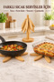 Bamboo Foldable Trivet Set of 3 with Stand for Pots, Pans, Teapots, Heat-Resistant Countertop Protector - 2