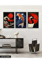 Asian Themed 3 Piece Wooden Framed Painting Act - 3
