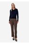 Fine Knit V-Neck Navy Blue Rip Knitwear - 2
