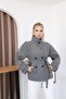 High Collar Short Lined Cashmere Coat