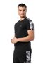 Men's Regular Fit Patterned Sleeve Detail Modern T-Shirt Ct817 - 4