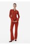 High Waist Spanish Flare Tile Knit Trousers