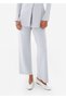 High Waist Wide Leg Blue Knitwear Trousers - 2