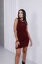 Sleeveless Chain Scarf Knitwear Dress - 3
