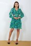 Flower Pattern Dress with Open Sides 3256 - 3