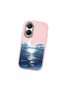 Poco X7 Pro Compatible Shock-Absorbing Camera Protected Pink Silicone Case the Moon Rising from the Sea - 3