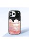 iPhone 17 Pro Compatible Shock-Absorbing Black Silicone Case with Camera Protection Sea Sunrise