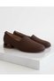 Brown Stretch Round Toe Thick Heel 2.7cm Length Daily Comfortable Fit