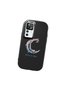 Redmi K50 Ultra Compatible Shock-Absorbing Camera Protected Black Silicone Case Moon and Star Pattern - 3