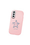 Samsung Galaxy S21 Fe Compatible Shock-Absorbent Camera Protected Pink Silicone Case Star Pattern - 4