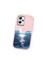 Poco X5 Compatible Shock-Absorbing Camera Protected Pink Silicone Case the Moon Rising from the Sea - 3