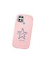 Oppo A15/A15S Compatible Shock-Absorbing Camera Protected Pink Silicone Case Star Pattern - 3