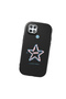Oppo A15/A15S Compatible Shock-Absorbing Camera Protected Black Silicone Case Star Pattern - 3