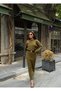 Women's Belt Detailed Long Knitwear Dress - 3