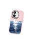Pink Silicone Case for Redmi 13C 4G/5G Compatible with Shock Absorbing Camera Protection the Moon Rising from the Sea - 3