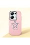 Redmi Note 13 Pro 4g Compatible Shock-Absorbing Camera Protected Pink Silicone Case Star Pattern