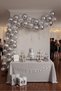 40 Pieces Metallic Silver Balloons and Transparent Balloons with Silver Confetti - Sequin Balloon - Birthday Decoration - 3