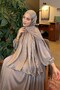 Chain Pattern Ayrobin Floral Jacquard Shawl Soil Color - 3