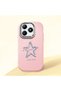 Realme C63 4G/C61 Compatible Shock-Absorbing Camera Protected Pink Silicone Case Star Pattern