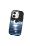 Oppo A3/A3X 4G/5G Compatible Shock Absorbing Camera Protected Black Silicone Case the Moon Rising from the Sea - 3