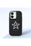 Vivo Y36 4G/5G Compatible Shock-Absorbing Camera Protected Black Silicone Case Star Pattern