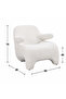Luxury Boucle Chair in White - 3