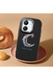 Redmi 13C 4G/5G Compatible Shock-Absorbent Camera Protected Black Silicone Case Moon and Star Pattern - 2