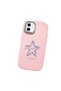 iPhone 12 Mini Compatible Shock-Absorbing Camera Protected Pink Silicone Case Star Pattern - 3