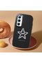 Realme C65 4g Compatible Shock-Absorbing Camera Protected Black Silicone Case Star Pattern - 2
