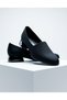 Black Stretch Round Toe Thick Heel 2.7cm Length Daily Comfortable Shoes - 3